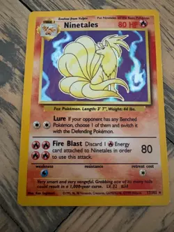 1999-2000 Pokemon UK Ninetales Holo Rare - 12/102 PSA 8 NM-MINT - Image 1