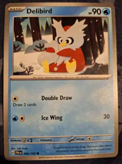 Pokemon Cards: Delibird | 46/193 | Common Regular | Paldea Evolved - Pokemon TCG - Image 1