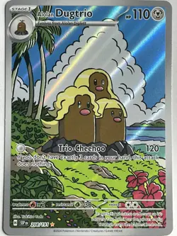 Pokemon Surging Sparks Alolan Dugtrio 208/191 Illustration Rare - Image 1