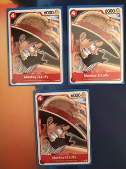 3x Monkey.D.Luffy One Piece Film Red Promo P-022 One Piece Promotion Card NM - Image 1