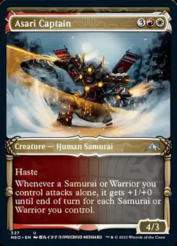 MTG Asari Captain (Showcase Samurai) [Kamigawa: Neon Dynasty] Lightly Played Foi - Image 1