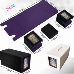 MTG Deck Box, 3-In-1 MTG Commander Deck Storage with Dice Tray, 4 Dividers & 2 C - Image 2