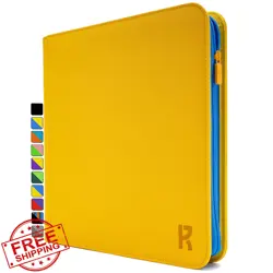 KarlyPro 16 Pocket Trading Card Binder Yellow Blue TD-Tec Ringless Album - Image 1