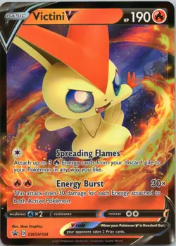 Holo Victini V SWSH104 SWSH: Sword & Shield Promo Cards | NM - Image 1