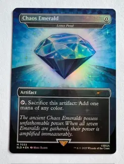 Chaos Emerald Blue (7033) - Lotus Petal - Sonic the Hedgehog Secret Lair MTG - Image 1