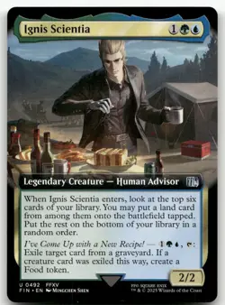 Ignis Scientia (Extended Art) #492 (NM) Final Fantasy FIN Magic MTG - Image 1