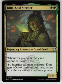 Dina, Soul Steeper Uncommon Commander: Secrets of Strixhaven 305 MTG NM 2026 - Image 1