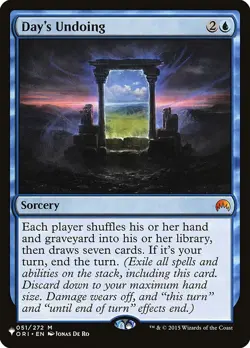 Day's Undoing (The List) NM EN MtG Legacy Modern Narset Combo Wheel - Image 1