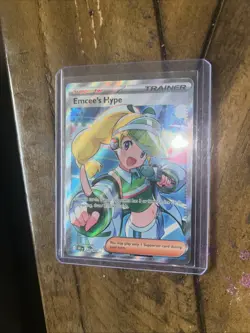 Pokemon TCG Trainer Emcee's Hype Ultra Rare Holo Card 220/182 - Image 2