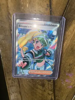 Pokemon TCG Trainer Emcee's Hype Ultra Rare Holo Card 220/182 - Image 3
