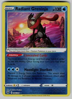 Radiant Greninja 046/189 Radiant Rare Astral Radiance Pokemon Near Mint - Image 1