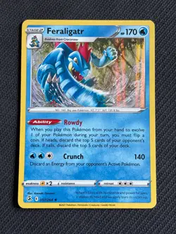 Pokemon TCG Feraligatr Fusion Strike 057/264 Holo Rare NM. - Image 1