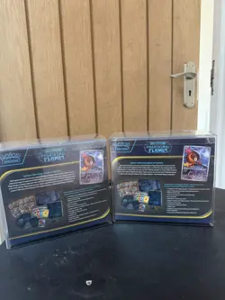 Phantasmal Flames Pokemon Center ETB Sealed x 2 w/ Highly Quality Cases - Image 2
