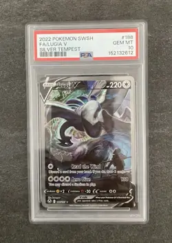 Pokemon 2022 Lugia V 186/195 Alt Art Silver Tempest GEM MINT PSA 10 - Image 1