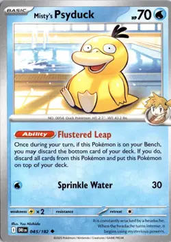 Misty's Psyduck 045/182 SV10: Destined Rivals Pokemon Card TCG - Image 1