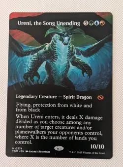 MTG *BORDERLESS* Tarkir : Dragonstorm Mythic URENI THE SONG UNENDING NM - Image 1