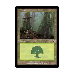 WOTC MtG Invasion Forest #350 (C) (Foil) EX - Image 1