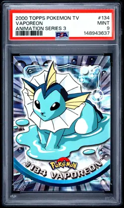 2000 Topps Pokemon Eeveelutions PSA 9 SEQUENTIAL Eevee Vaporeon Jolteon Flareon - Image 3