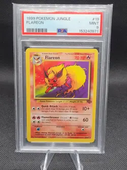 Pokemon TCG Flareon 19/64 Jungle Rare PSA 9 - Image 1
