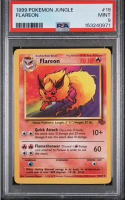 Pokemon TCG Flareon 19/64 Jungle Rare PSA 9 - Image 5
