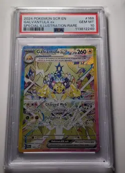 Pokemon Galvantula EX Stellar Crown #168 PSA 10 - Image 2