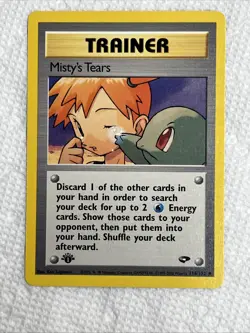 2000 Pokemon Gym Challenge Trainer Misty’s Tears 1st Edition 118/132 Free Ship A - Image 1