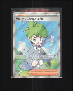 Wally's Compassion 176/132 Ultra Rare Mega Evolution Pokemon Near Mint - Image 1