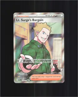 Lt. Surge's Bargain 170/132 Ultra Rare Mega Evolution Pokemon Near Mint - Image 1