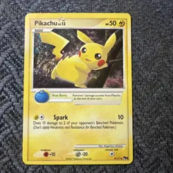 Pokemon Pikachu 9/17 Holo English Pokemon TCG 50 HP Basic 2007 Nintendo - Image 1