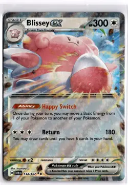 Pokemon TCG Blissey ex 134/167 Sv06: Twilight Masquerade Double Rare - Image 1