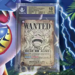 One Piece TCG | BGS 10 Monkey D Luffy Emperors Wanted Poster OP05-119 English - Image 1