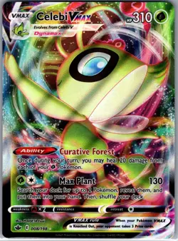 Celebi VMAX 008/198 SWSH06: Chilling Reign - Pokemon Card - NM - Image 1