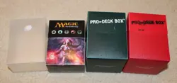 Magic the Gathering MTG PRO LOT 4 Card Deck Box Ultra Green Red Commander - Image 1