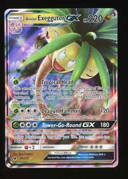 Alolan Exeggutor GX - 74/111 - Pokemon Crimson Invasion Sun Moon Rare Card NM - Image 1