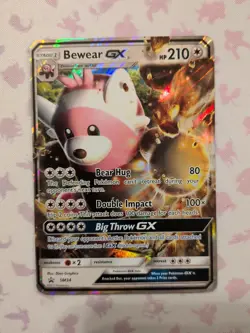 Pokemon TCG Bewear GX SM34 Sun & Moon Black Star Promo Card - Image 1