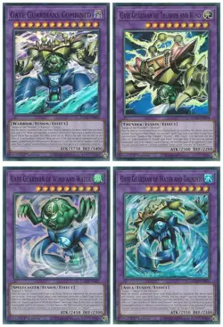Yugioh Gate Guardian Combined, Wind, Water, Thunder MAZE-EN003,4,5,6 Super Rare - Image 1