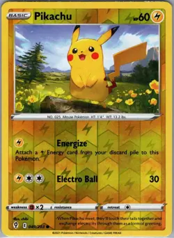 Pikachu 049/203 Reverse Holo SWSH07: Evolving Skies - Pokemon Card - NM - Image 1