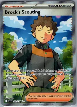 Brock's Scouting 179/159 SV09: Journey Together - Pokemon Card - NM - Image 1
