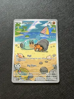 Pokemon TCG Dwebbble Illustration Rare Card 129/086 Black Bolt Series NM - Image 1