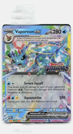 Vaporeon ex 023/131 Holo Stamped Promo Sealed Pokemon Near Mint - Image 1