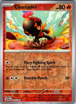 Charcadet Paradox Rift 026/182 Common Reverse Holo Pokemon Near Mint - Image 1