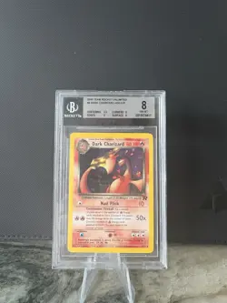 Pokemon TCG Team Rocket 2000 Dark Charizard 4/82 Holo Rare Beckett BGS 8 - Image 1