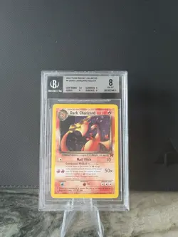 Pokemon TCG Team Rocket 2000 Dark Charizard 4/82 Holo Rare Beckett BGS 8 - Image 2
