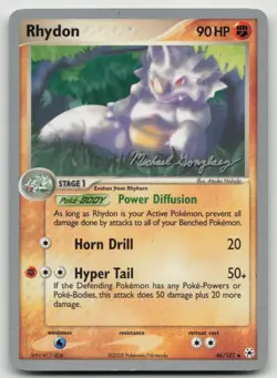 Pokemon Card Rhydon - 2005 (Michael Gonzalez) - World Championship Decks 46/101 - Image 1