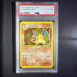 Pokemon 1999 Base Set Holo Rare Charizard #4/102 PSA 4 - Image 3