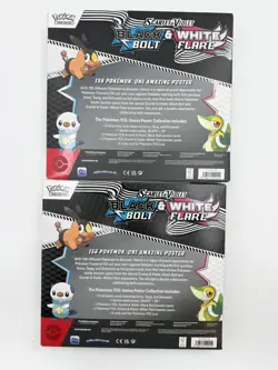 Pokemon TCG Black Bolt & White Flare Poster Collection LOT OF 2 SEALED - Image 2