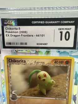 CHIKORITA 2006 POKEMON EX DRAGON FRONTIERS COMMON 44/101 CGC 10 - Image 2