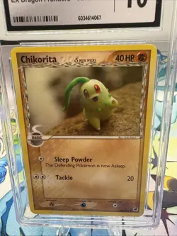 CHIKORITA 2006 POKEMON EX DRAGON FRONTIERS COMMON 44/101 CGC 10 - Image 3