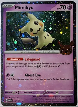 Swirl 🌀 Mimikyu 037/091 Cosmos Holo Bleed Error Rare Pokemon TCG Stamped ✨ 21 - Image 2