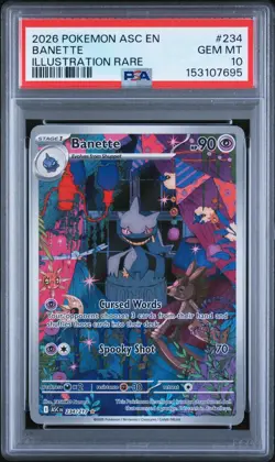 2026 POKEMON ASC EN-ASCENDED HEROES ILLUSTRATION RARE #234 BANETTE PSA 10 - Image 1